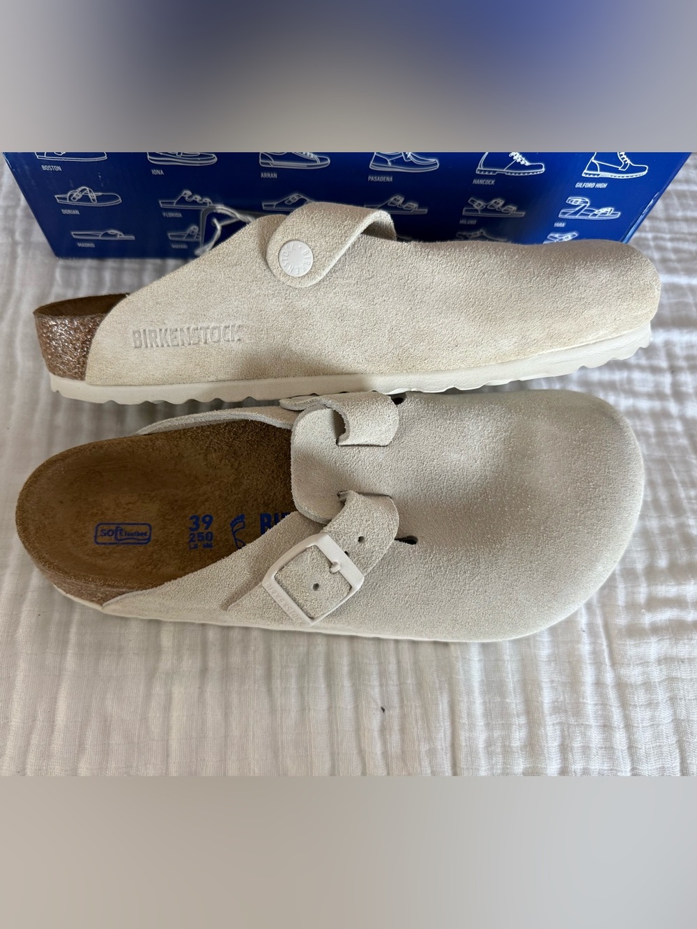 NWT Birkenstock Boston Suede Leather Clogs Size 39 Regular/Wide